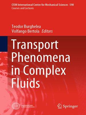cover image of Transport Phenomena in Complex Fluids